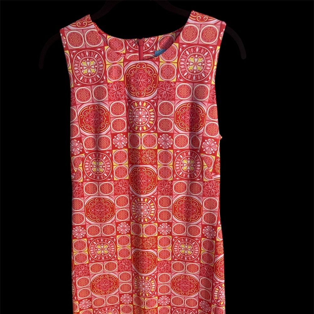 J McLaughlin Pink and Orange sleeveless dress S NWT